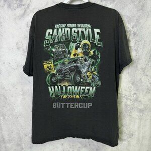 Buttercup Sand Dunes T Shirt Mens XL Black Halloween 2021 Vaccine Zombies